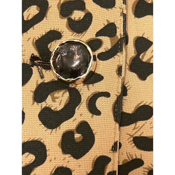 Leopard 80’s Style SHIZHI Fitted Blazer, SZ Large, - Picture 7 of 8